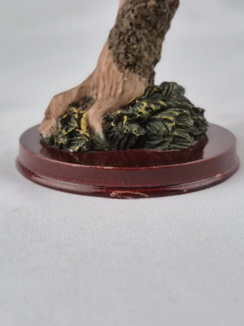 Vintage Sabre Resin Bald Eagle Wings Spread Pose on a Tree Stump Figurine